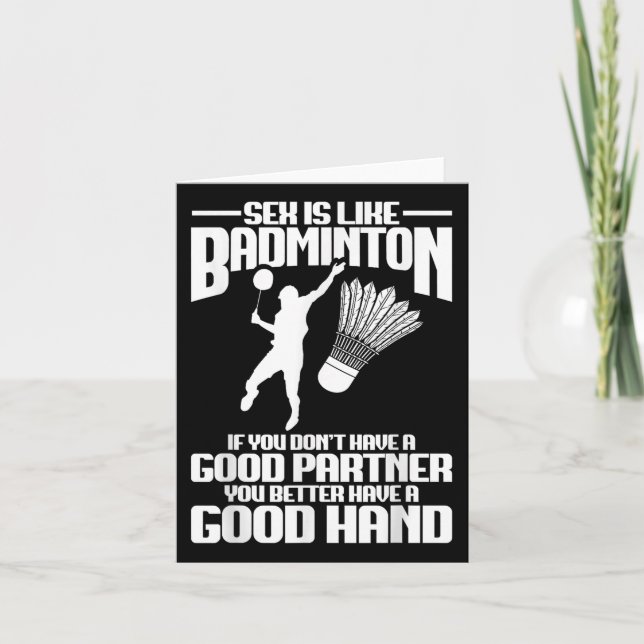 Cartão Badminton Jogador de Bons Porões (Frente)