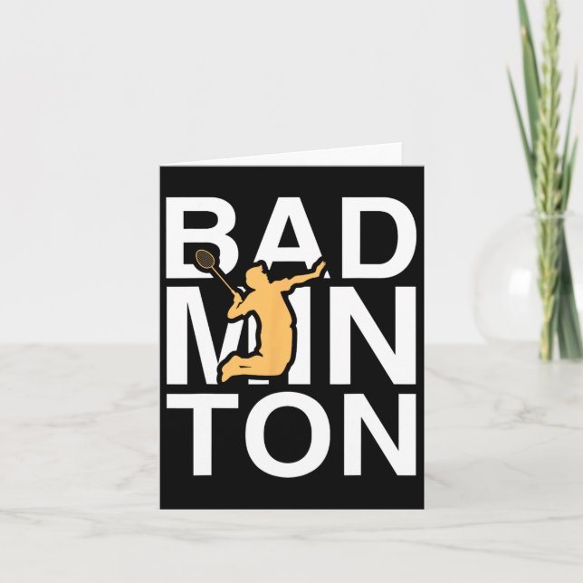 Cartão Badminton Jogador de Esporte Hob (Frente)
