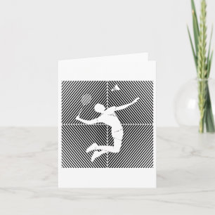 Cartão Badminton Jogador do Jogo Shuttle Badminton