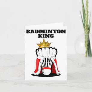 Cartão Badminton King Mens Jogador de Badminton Shirt Ba