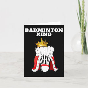 Cartão Badminton King Mens Jogador de Badminton Shirt Ba