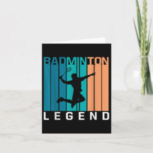 Cartão Badminton Legend Jogador De Badminton Shuttle Spor
