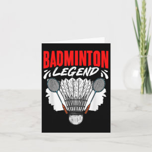 Cartão Badminton Legend Shuttle Sport Hobby Badminton Pla