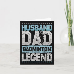 Cartão Badminton Legends Retro Shuttle Mens Badminton
