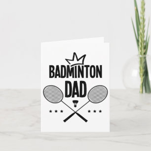 Cartão Badminton Pai Badminton Jogador Entra No Portão
