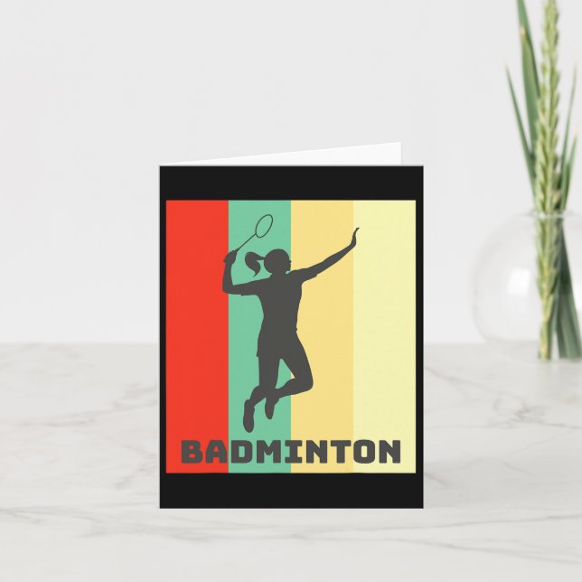Cartão Badminton Player Badminton Lover (Frente)