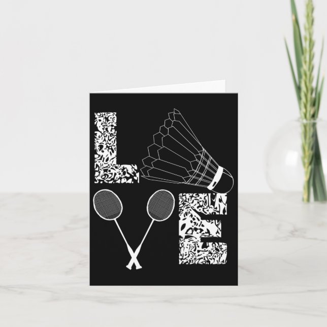 Cartão Badminton Player Badminton Lover Shuttle (Frente)