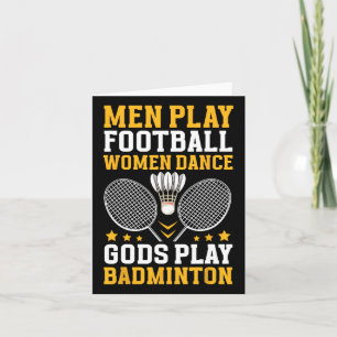 Cartão Badminton Player Cote Deuses Jogam Badminton