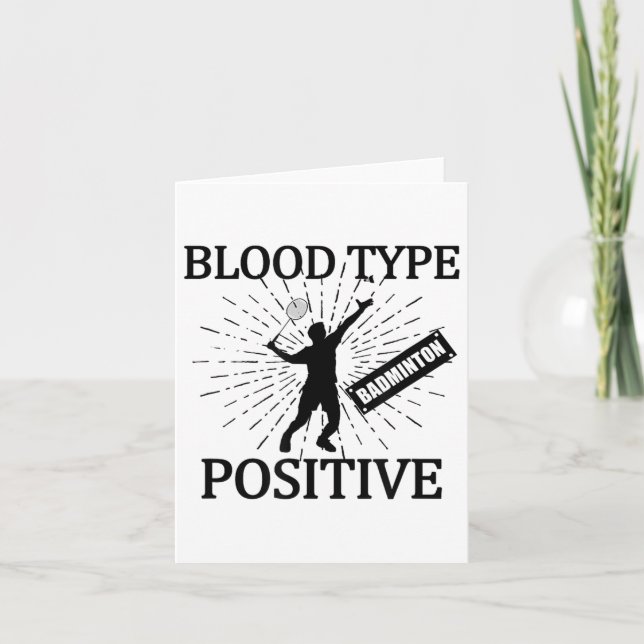 Cartão Badminton Positive Shuttle Court Game Sport Badmin (Frente)