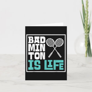 Cartão Badminton Racket - Jogador de Badminton engraçado