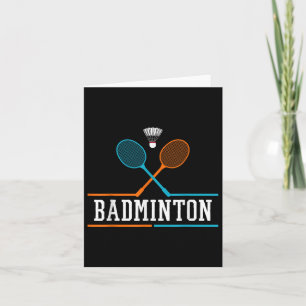 Cartão Badminton Racket Shuttle Team Treinador Badminton 