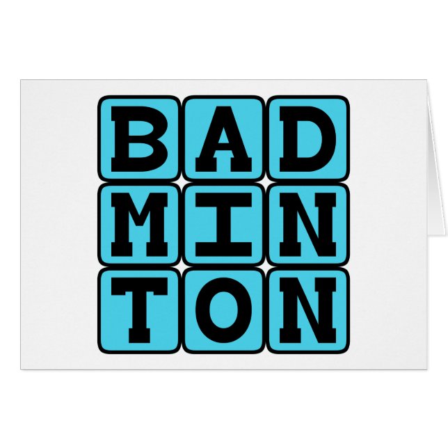 Cartão Badminton, Racquet Sport (Frente Horizontal)