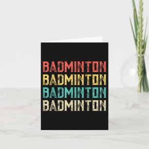 Cartão Badminton, Retro Badminton Vintage