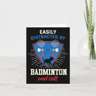 Cartão Badminton Shirt Engraçado Gato Pão-De-Pão-De-Ferro