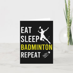 Cartão Badminton Shuttle Coma O Sono Repetir Badminton Tr
