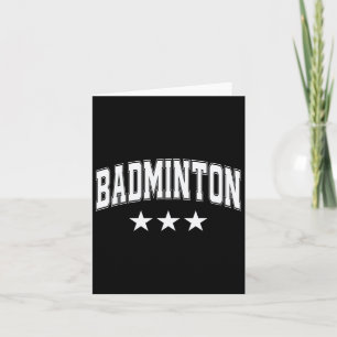 Cartão Badminton Todas as Estrelas Brancas Clicam em Text