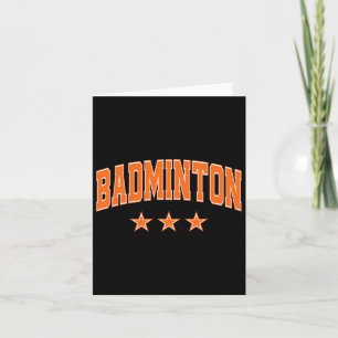 Cartão Badminton Todas as Estrelas Laranja Clicam em Text