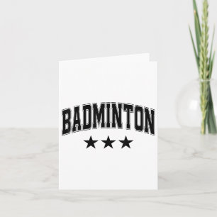 Cartão Badminton Todas as Estrelas Negras Clicam em Texto