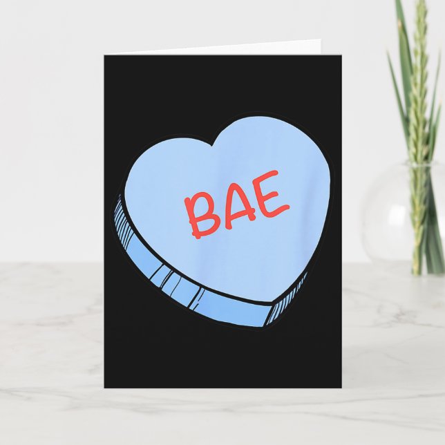 Cartão “bae” Conversation Hearts Valentine’s Day  (Frente)