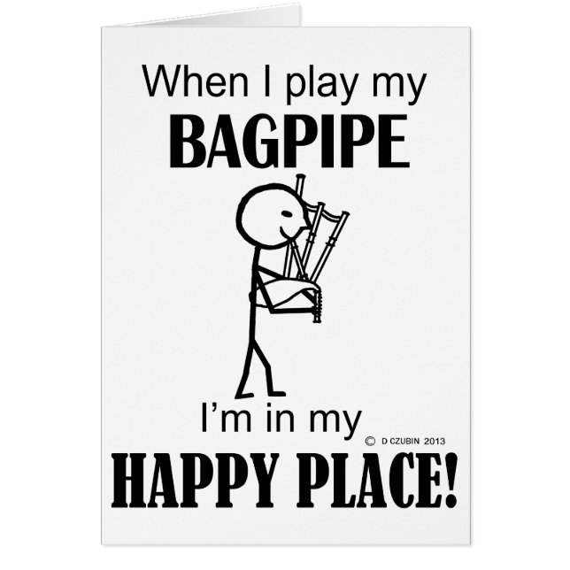 Cartão Bagpipe Happy Place (Frente)