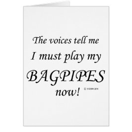 Cartão Bagpipe Voices diz que deve jogar