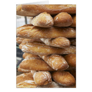 Cartão Baguettes frescos do artesão