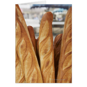 Cartão Baguettes frescos, quentes