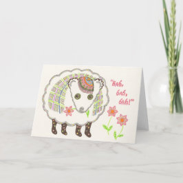 Cartão Bah bah notecard