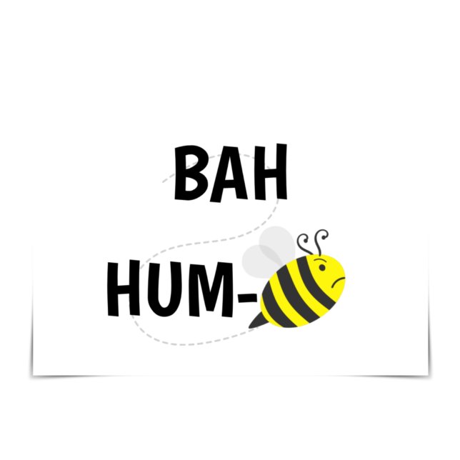 Cartão "Bah Humbug" Carta do Bug com Abelha Irritada (Criador carregado)