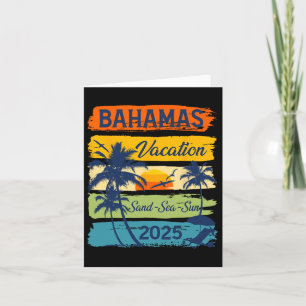 Cartão Bahamas 2025 Vacation Souvenir Holiday Family Grou