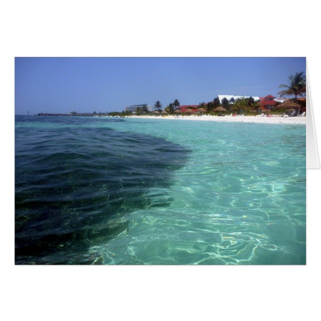 Cartão Bahamas cristalinas (Frente Horizontal)