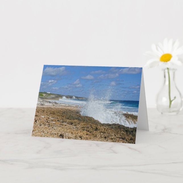 Cartão Bahamas Splash, Ilha Abaco Excelente, Bahamas" (Planta pequena)