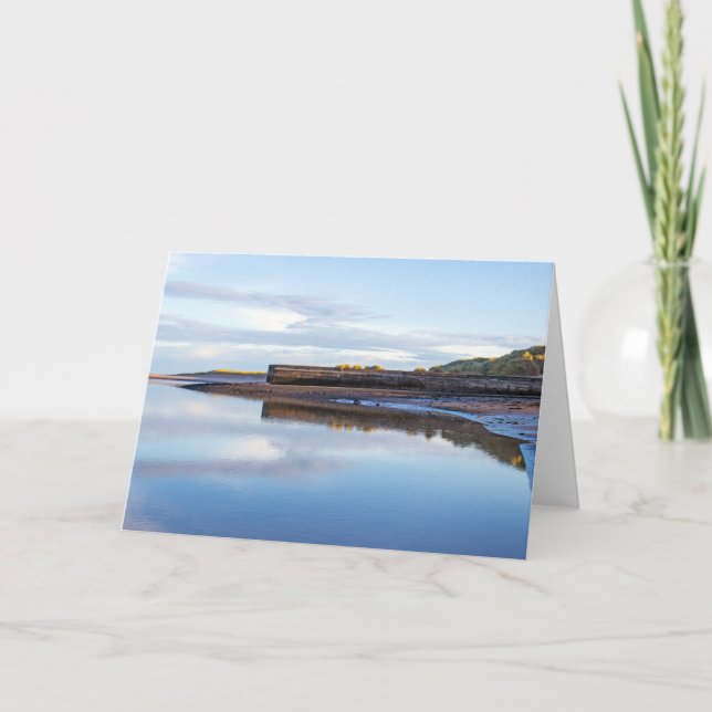 Cartão Baía de Budle, Northumberland (Frente)