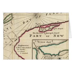 Cartão Baía de Fundy e porto de Annapolis Royal