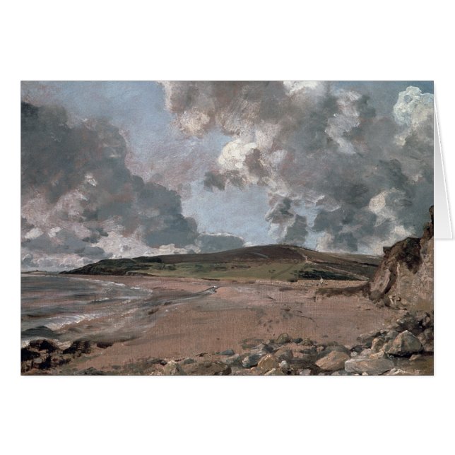 Cartão Baía de John Constable | Weymouth com monte de (Frente Horizontal)