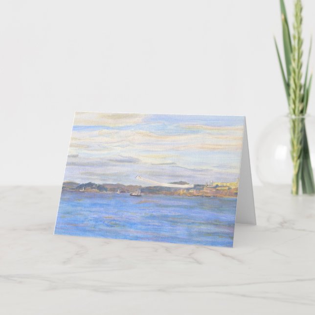 Cartão Baía de São Francisco, 1984, Anjos Azuis sobre Alc (Frente)