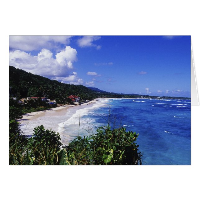 Cartão Baía Longa, Port Antonio, Jamaica (Frente Horizontal)