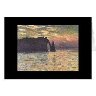 Cartão Baía rochosa bonita - Monet