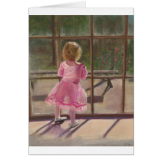 Cartão bailarina cor-de-rosa