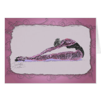 Cartão Bailarina que estica no rosa