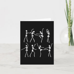 Cartão Bailarinas de Baile de Balé Fantasia de Esqueleto 