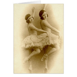 Cartão Bailarinas do vintage