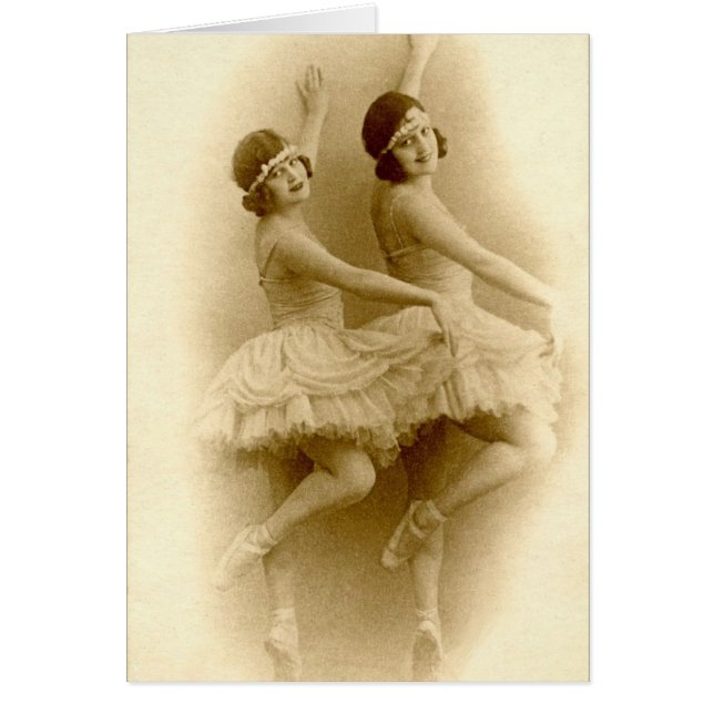 Cartão Bailarinas do vintage (Frente)
