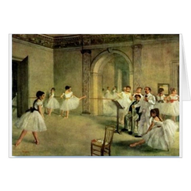 Cartão Bailarinas por Edgar Degas (Frente Horizontal)