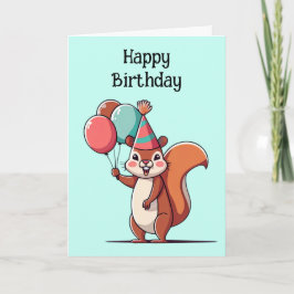 Cartão Bairthday de Esquilo