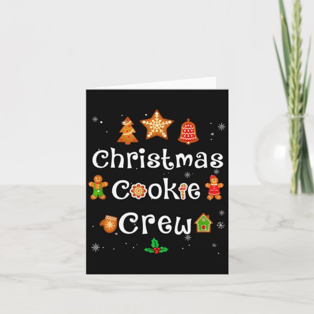 Cartão Bakers Christmas Cookie Crew Family Baking Team Ho (Frente)