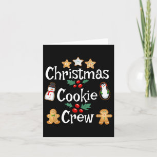 Cartão Bakers Christmas Cookie Crew Family Baking Team Ho