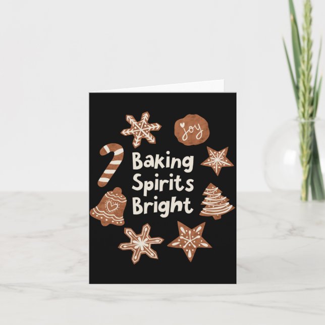 Cartão Baking Srits Bright Holiday Cookies T Shirt  (Frente)