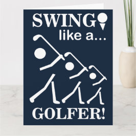 Cartão Balance-se como um Golfista Cumprimento de Golfe