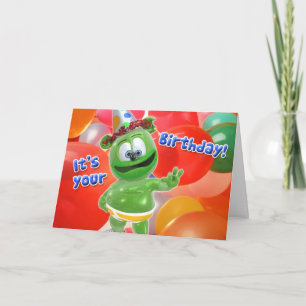 Cartão Balão de Aniversário Gummibär